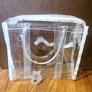 NWT Squishmallows X See's Candies Clear Tote Bag with White Accents Transparent